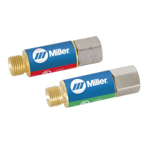 Flashback arrestors for torch.  Miller® Flashback Arrestor (set) - ...