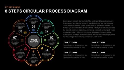 Flat 8 Step Circular Diagram Template Slidemodel