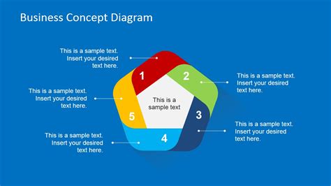Flat Business Concept Diagram for PowerPoint SlideModel