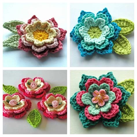 Flat Flower Crochet Pattern