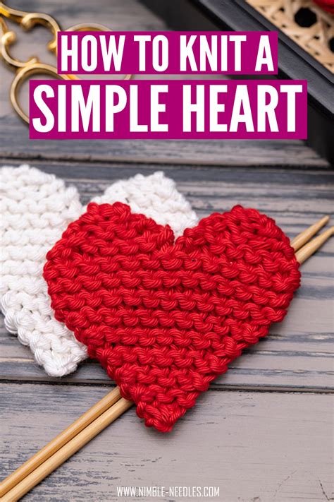 Flat Knitted Heart Pattern