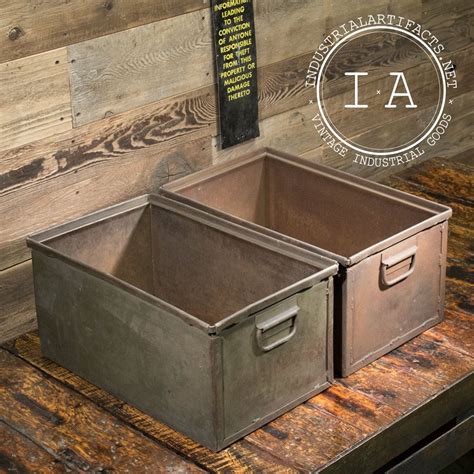 Flat Metal Storage Box - Etsy