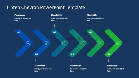 Flat PowerPoint infographic Chevron SlideModel