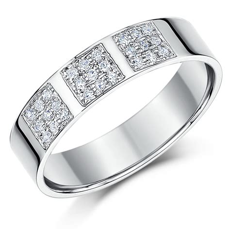 Flat Wedding Rings With Diamonds