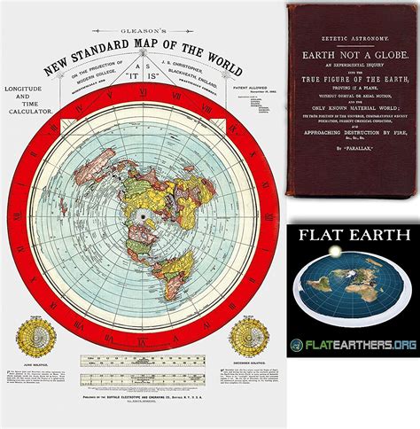 Flat earthers map. Representing a 3D world on a 2D map is always going to end up with some issues and some compromises. No matter how accurate you try to make it, you will end up with stretched areas, squashed ... 