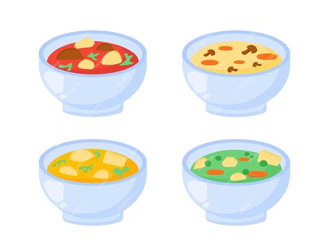 Flat food soup Vectors & Illustrations for Free Download Freepik