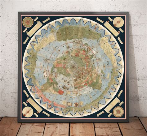 Flat oldest world map