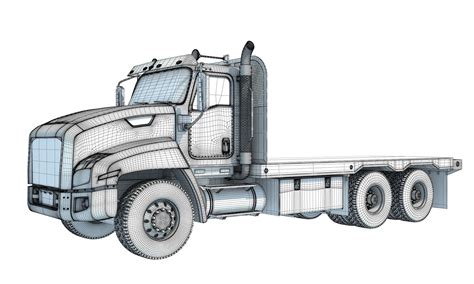 Flatbed Truck Drawing at PaintingValley.com Explore …