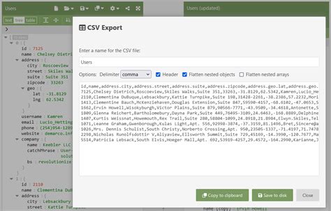 Flatten nested json online.  Perfect for CSV export, database storage.  No login needed! ...