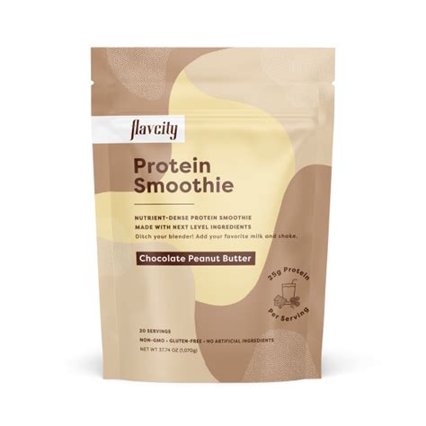 Flavcity supplements. Ditch your blender and try my complete protein smoothie with 25g of protein. Just scoop into your favorite bottle with your milk of choice and shake. Instead of stocking your kitchen with protein powder, collagen, nut butters, fruit, and more— now you can get it all in just one scoop for only $2.75 per smoothie! NOTE:This is a 20-serving supply. 