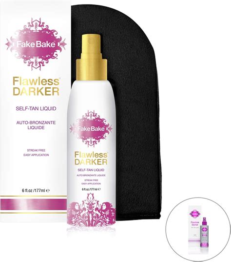 Flawless Darker Self-Tan Liquid & Professional Mitt - Fake Bake