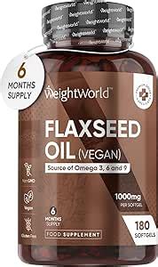 Flaxseed Oil Capsules - 2000mg per 2 Softgels - Amazon