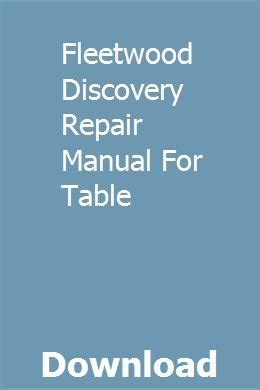 Fleetwood discovery repair manual for table. - Estimación de la fuga de capitales bajo diversas metodologías para los casos de argentina, brasil, méxico, y venezuela.