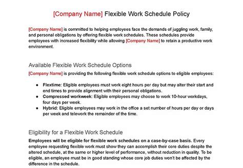 Flex Time Policy