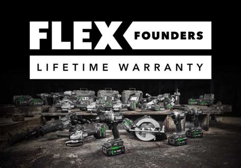 Gain exclusive access to the FLEX Founders Limited Lifetime Warranty on all FLEX 24V tools, batteries, and chargers when you register within 30 days of purchase through …. 