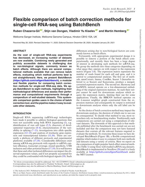 Flexible comparison of batch correction methods for single-cell …