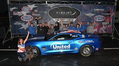 May 21, 2023. JOLIET, Ill. (May 20, 2023) – Joe Welch and his Joe Welch Racing DragPak took the inaugural No. 1 qualifying spot in the Flexjet Factory Stock Showdown at the Gerber Glass & Collision NHRA Route 66 Nationals at Route 66 Raceway bettering the rest of the Chevrolet COPO Camaros, Ford Cobra Jets and Dodge Challenger Drag Paks.. 
