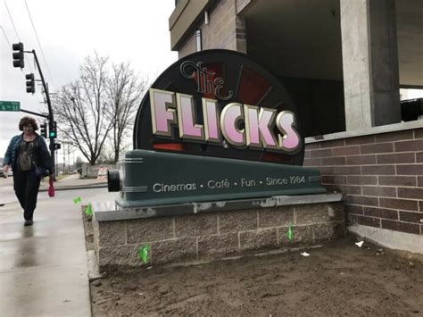 Flicks in boise. The Flicks is a hidden treasure for the Boise area! My husband and I like to go there for our date nights. You can eat great food, have a large variety of drinks, including adult beverages, get pop corn or snacks, enjoy talking to friends outside in the court yard or in the eating area and still watch a movie. 