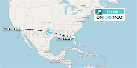 Track Frontier (F9) #1150 flight from Ontario Intl