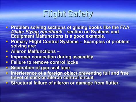 Flight Safety During Equipment Malfunctions