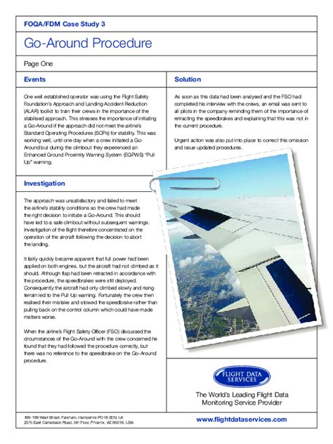 Flight Safety During Go Around Procedures
