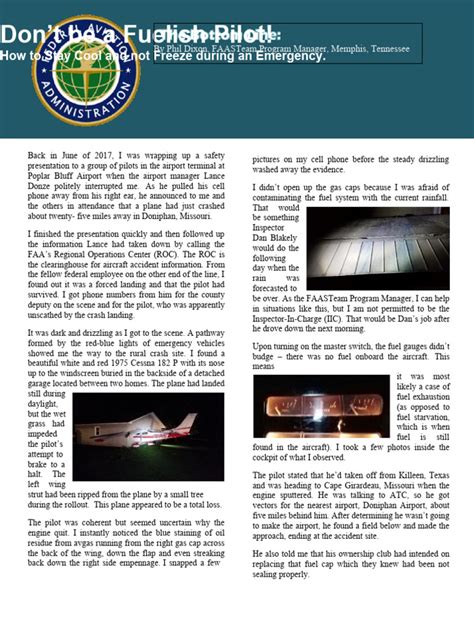 Flight Safety During System Mismanagement