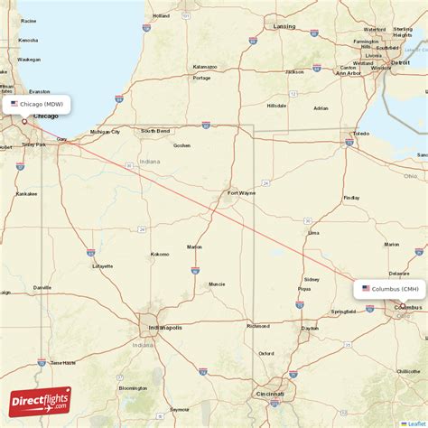 Flight Time from MDW to CMH - Travelmath