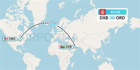 Track Emirates (EK) #235 flight from Dubai Int'l to Chicago