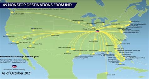All scheduled direct (non-stop) flights from Indianapolis (IND) Indianapolis International Airport (IND) is a large airport in USA. You can fly to 48 destinations with 10 airlines in ….