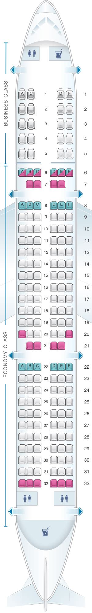 A detailed seat map showing the best airline seats on the Air India Airbus A310-300.. 