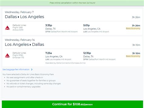Mon, Sep 23 LAX – DAL with Delta. 1 stop. from $388. Los Angeles.$410 per passenger.Departing Thu, May 30, returning Wed, Jun 5.Round-trip flight with Delta.Outbound indirect flight with Delta, departing from Dallas Love Field on Thu, May 30, arriving in Los Angeles International.Inbound indirect flight with Delta, departing from Los Angeles ....