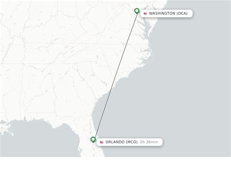 Flight washington orlando. All flight schedules from Ronald Reagan Washington National , District of Columbia , USA to Orlando International , Florida , USA . This route is operated by 4 airline (s), and the flight time is 2 hours and 54 minutes. The distance is 765 miles. USA. 
