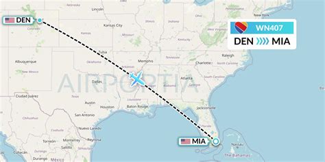 Direct flights from Denver to Miami. All flights 