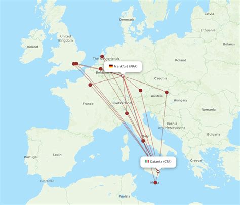 Flights from Frankfurt Airport FRA to Catania Airport CTA