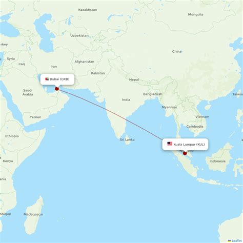 Flights from Kuala Lumpur Intl. (KUL) to Dubai Intl. (DXB)