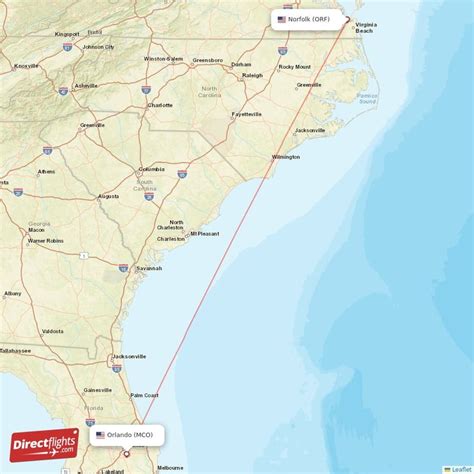 Flights from Norfolk/Virginia Beach (ORF) to Orlando (MCO)