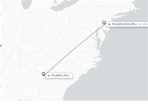 There are 5 airlines that fly direct from Atlanta to Philadelphia. They are: American Airlines, Delta, Frontier, Southwest and Spirit Airlines. The cheapest price of all airlines flying this route was found with Frontier at £47 for a one-way flight. On average, the best prices for this route can be found at Frontier.. 