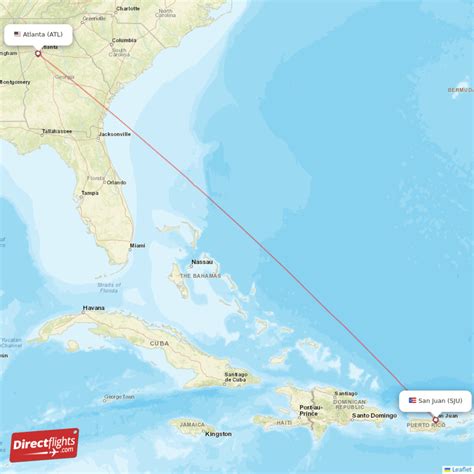 3 days ago · All direct (non-stop) flights to San Juan (SJU) on an interactive route map. Explore planned flights from 60 different airports, find new routes and get detailed information on airlines flying to Luis Muñoz Marín International Airport. ... Delta (SkyTeam): year-round flights from Atlanta (ATL), Boston (BOS), Detroit (DTW), seasonal flights .... 