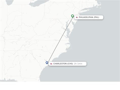 A total of 50 weekly flights are available between PHL to CHS, providing travelers with ample choices and flexibility. How many daily flights fly between Philadelphia and Charleston? There are 6 daily flights connecting Philadelphia to Charleston, allowing passengers to choose flight times that align with their schedules.