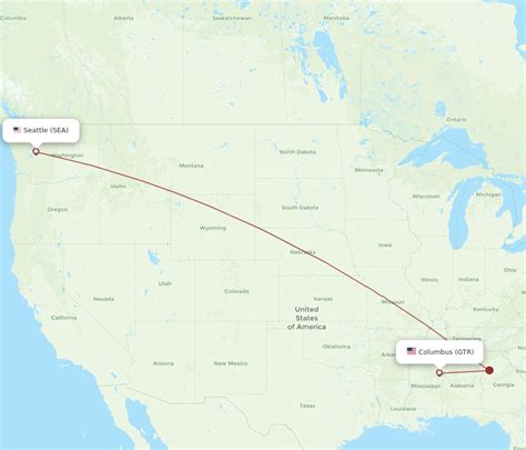  The average flying time for a direct flight from Columbus, OH to Seattle is 5 hours 15 minutes Most direct flights leave around 18:05 EDT American Airlines flight #1193 is today's earliest flight from Columbus, OH to Seattle (18:05 EDT, Boeing 737 all pax models) . 