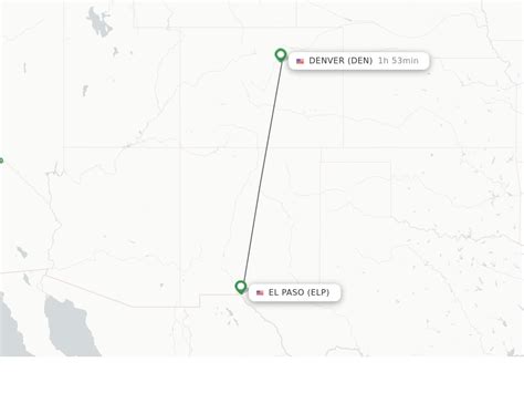 The fastest flight from El Paso to Denver takes 1h 57m. Direct flights go from El Paso to Denver on Monday, Tuesday, Thursday, Friday, Saturday and Sunday. ….