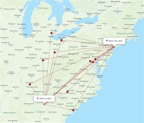 There are 6 airlines that fly nonstop from Atlanta to New York. They are: Delta, Frontier, JetBlue, Southwest, Spirit Airlines and United Airlines. The cheapest price of all airlines flying this route was found with Spirit Airlines at $39 for a one-way flight. On average, the best prices for this route can be found at Spirit Airlines.. 