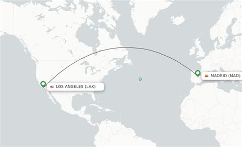 1 stop. Wed, 5 Feb LAX - MAD with Air France. 1 stop. from £394. Los Angeles. £394 per passenger.Departing Sun, 2 Mar, returning Sun, 9 Mar.Return flight with Air France.Outbound indirect flight with Air France, departs from Madrid on Sun, 2 Mar, arriving in Los Angeles International.Inbound indirect flight with Air France, departs from Los .... 