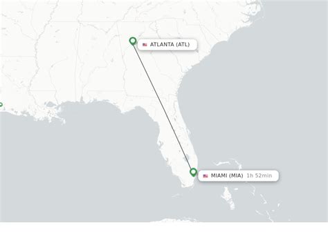 Miami and Atlanta have 165 direct flights per week. Weekly direct flights. Discover the top airlines offering direct flights from Miami to Atlanta in the next month. You’ll find the number of daily direct flights per airline in the table. Weekly direct flights for Sun 21.01 - Sat 27.01. Airline Sun 21.01 Mon 22.01 Tue 23.01