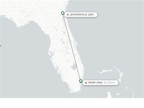What companies run services between Miami Airport (MIA), USA and Jacksonville, FL, USA? American Airlines flies from Miami Airport (MIA) to Jacksonville every 4 hours. Alternatively, Flixbus USA operates a bus from Downtown Miami to Jacksonville once daily. Tickets cost $30 - $110 and the journey takes 8h 55m..