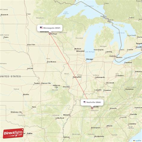 $54 Search for cheap flights deals from BNA to MSP (Nashville Intl. to Minneapolis - St. Paul Intl.). We offer cheap direct, non-stop flights including one way and roundtrip tickets.