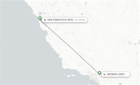The best one-way flight to San Francisco Bay Area from Ontario in the past 72 hours is $48. The best round-trip flight deal from Ontario to San Francisco Bay Area found on momondo in the last 72 hours is $68. The fastest flight from Ontario to San Francisco Bay Area takes 1h 10m. Direct flights go from Ontario to San Francisco Bay Area every day.. 