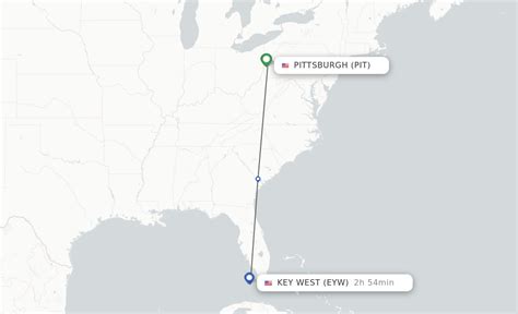 Flights from pittsburgh to key west. The flight distance from Key West to Pittsburgh is 1102 Miles. Reverse Journey Pittsburgh to Key West. 2 hours, 40 minutes. Flight Time By Airline ? Allegiant: 2h 44m. Taxiing Out. Air Time. Taxiing In. Flight Time by Time of Day ? 12AM 06AM 12PM 06PM 30m 1h 1h 30m 2h 2h 30m. Taxiing Out. Air Time. Taxiing In. 