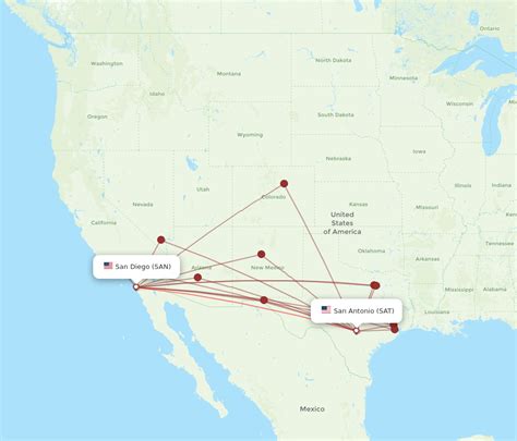 Flights from San Diego to San Antonio via Las Vegas Ave. Duration 4h 47m When Monday, Thursday, Friday, and Sunday Estimated price $170–550. Flights from San Diego to San Antonio via Dallas Ave. Duration 4h 55m When Tuesday and Wednesday Estimated price $170–600. American Airlines. Website aa.com. Flights from San Diego ….