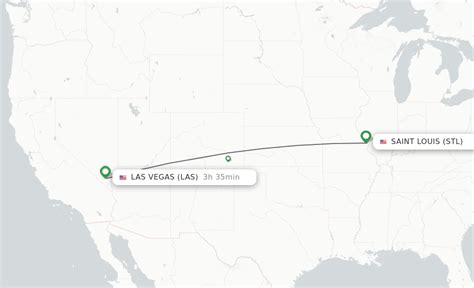 The total flight duration from STL to LAS is 3 hours, 9 minutes. This is the average in-air flight time (wheels up to wheels down on the runway) based on actual flights taken over the past year. ... It ends at McCarran International Airport in Las Vegas, Nevada. Your flight direction from STL to LAS is West (-90 degrees from North)..